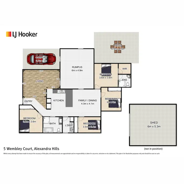 Floorplan of Homely house listing, 5 Wembley Court, Alexandra Hills QLD 4161