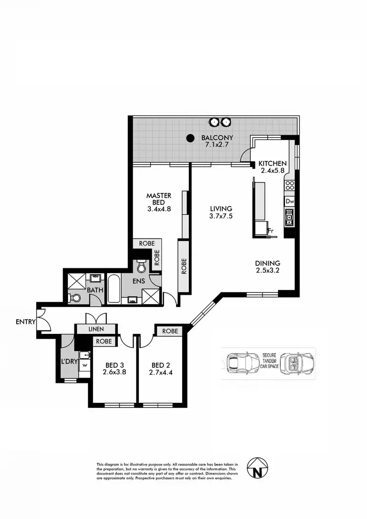 Floorplan of Homely apartment listing, 604/81 Grafton Street, Bondi Junction NSW 2022