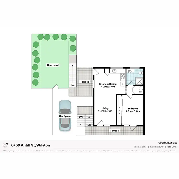 Floorplan of Homely unit listing, 6/39 Antill Street, Wilston QLD 4051