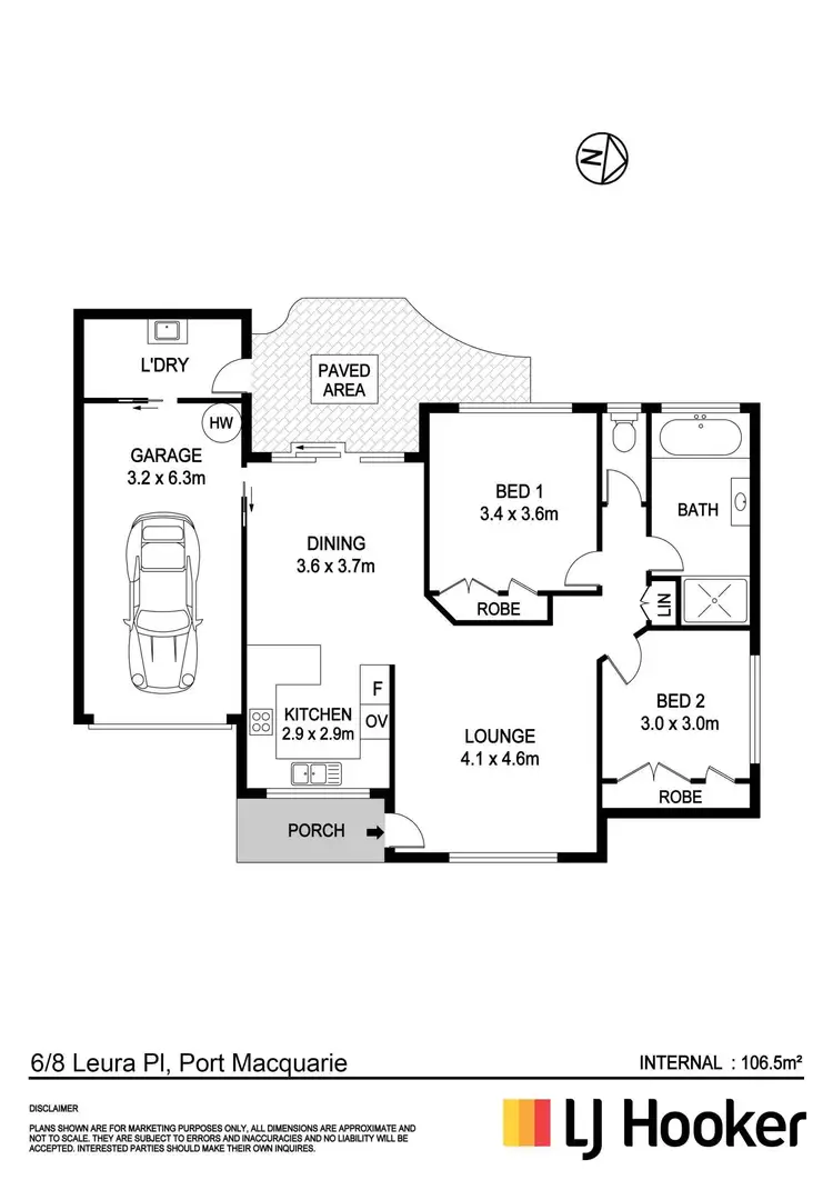 Floorplan of Homely villa listing, 6/8 Leura Place, Port Macquarie NSW 2444