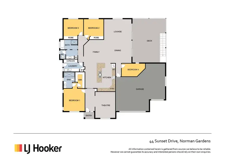 Floorplan of Homely house listing, 44 Sunset Drive, Norman Gardens QLD 4701