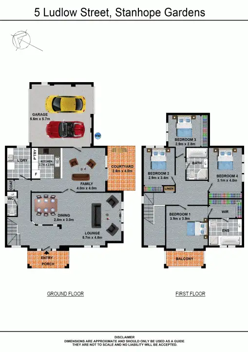 Floorplan of Homely house listing, 5 Ludlow Street, Stanhope Gardens NSW 2768