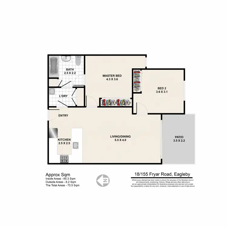 Floorplan of Homely apartment listing, 18/155 Fryar Road, Eagleby QLD 4207