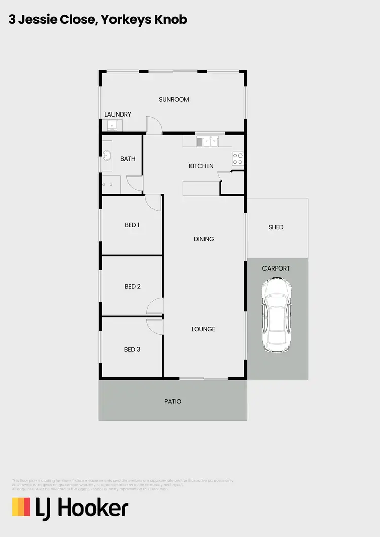 Floorplan of Homely house listing, 3 Jessie Close, Yorkeys Knob QLD 4878