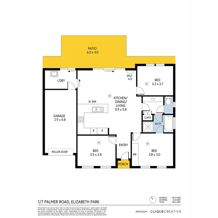 Floorplan of Homely house listing, 1/7 Palmer Road, Elizabeth Park SA 5113
