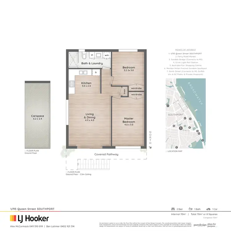 Floorplan of Homely unit listing, 1/93 Queen Street, Southport QLD 4215