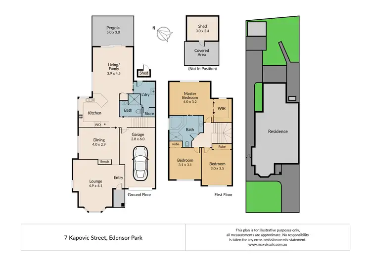 Floorplan of Homely semi-detached listing, 7 Kapovic Street, Edensor Park NSW 2176