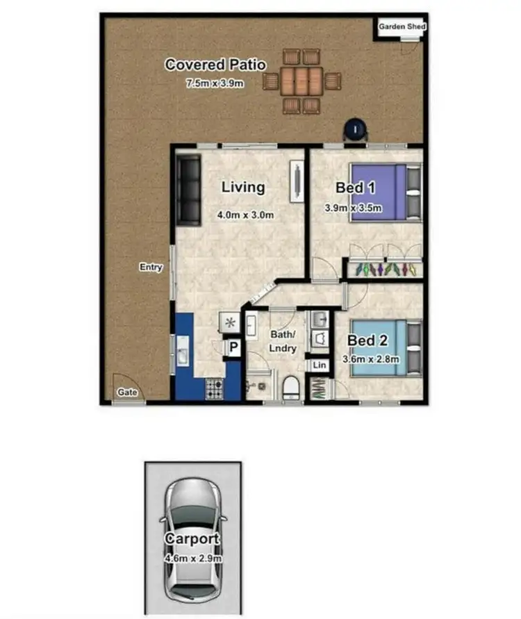 Floorplan of Homely apartment listing, Unit 3/32 Mudlo Street, Port Douglas QLD 4877