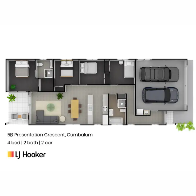 Floorplan of Homely semi-detached listing, 5B Presentation Crescent, Cumbalum NSW 2478