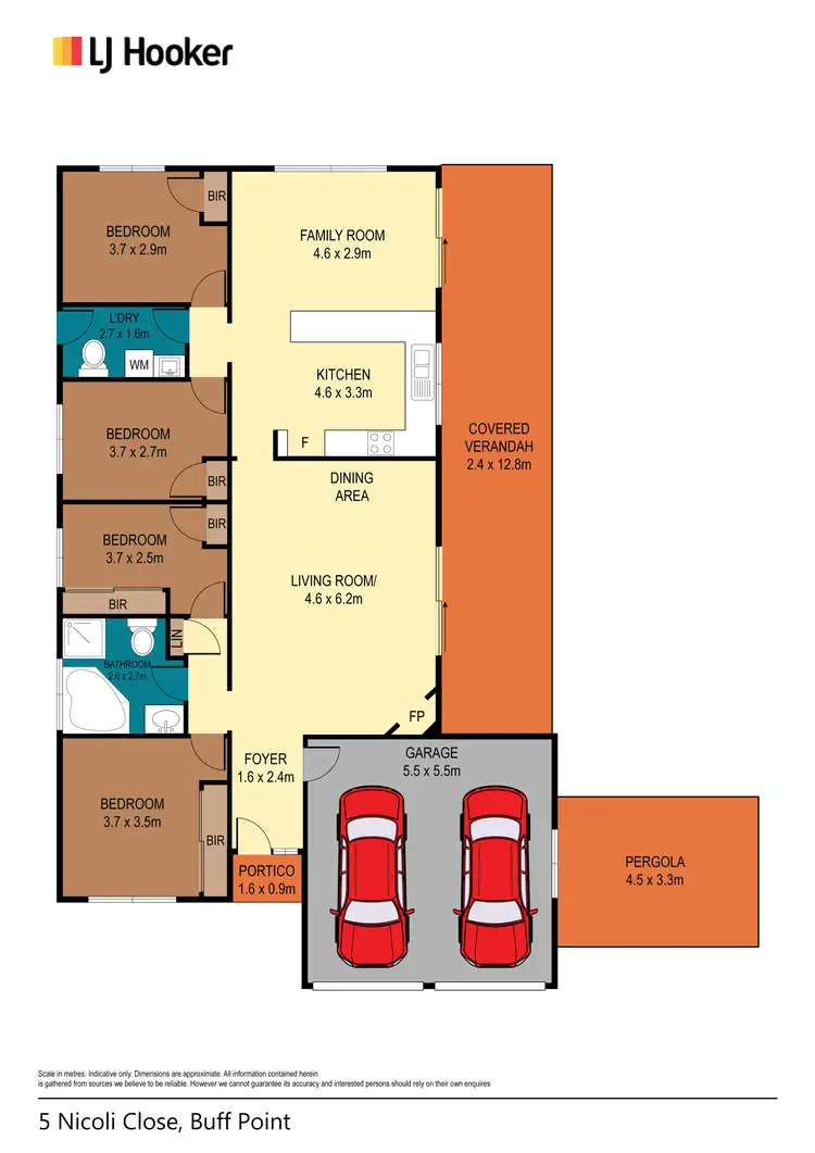 Floorplan of Homely house listing, 5 Nicoli Close, Buff Point NSW 2262
