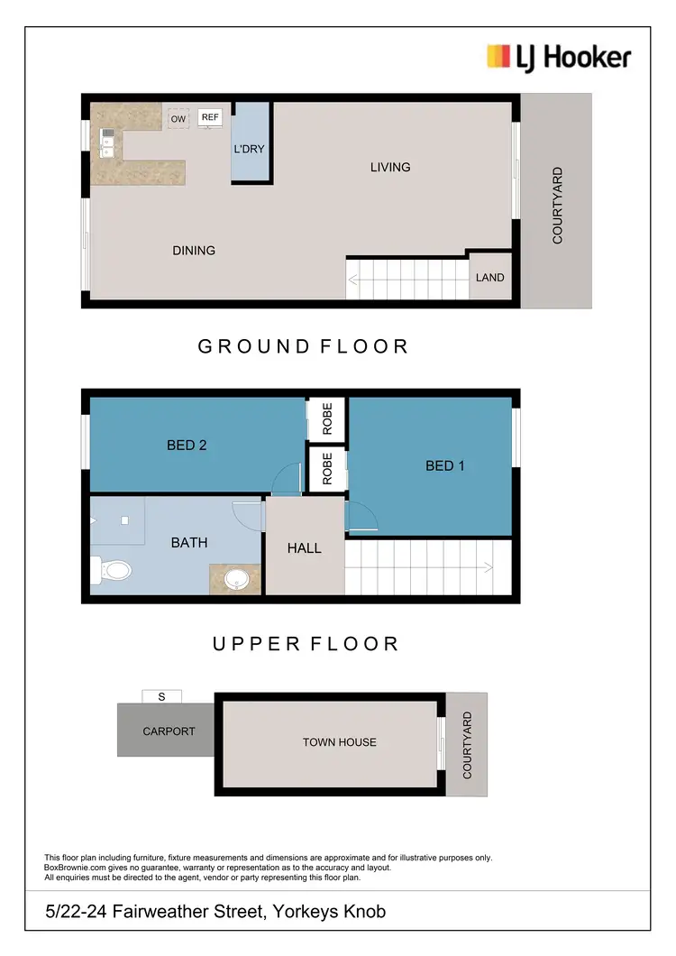 Floorplan of Homely townhouse listing, 5/22-24 Fairweather Street, Yorkeys Knob QLD 4878