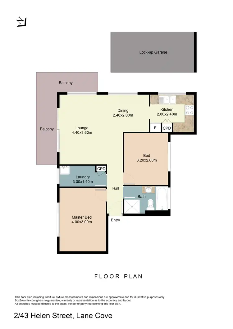 Floorplan of Homely apartment listing, 2/43 Helen Street, Lane Cove NSW 2066