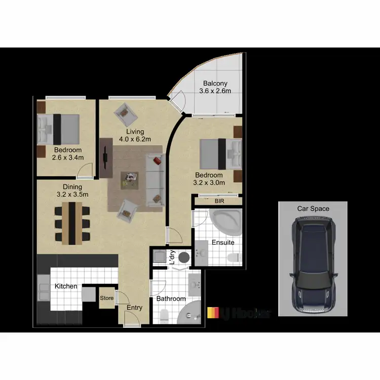 Floorplan of Homely apartment listing, 522/74 Northbourne Avenue, Braddon ACT 2612