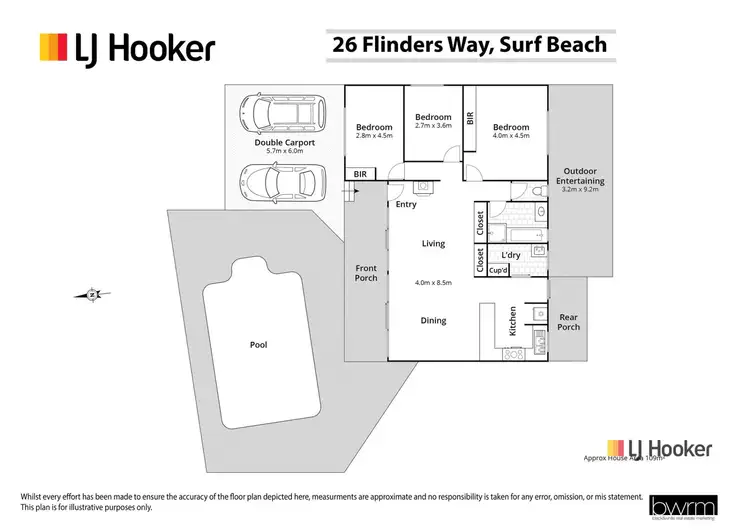 Floorplan of Homely house listing, 26 Flinders Way, Surf Beach NSW 2536