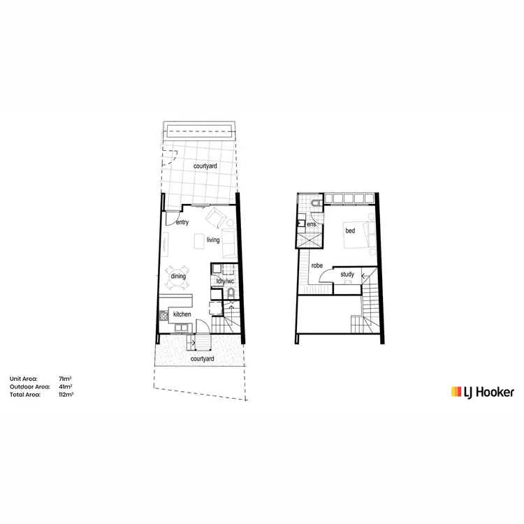 Floorplan of Homely townhouse listing, 10/3 Banjine Street, O'connor ACT 2602