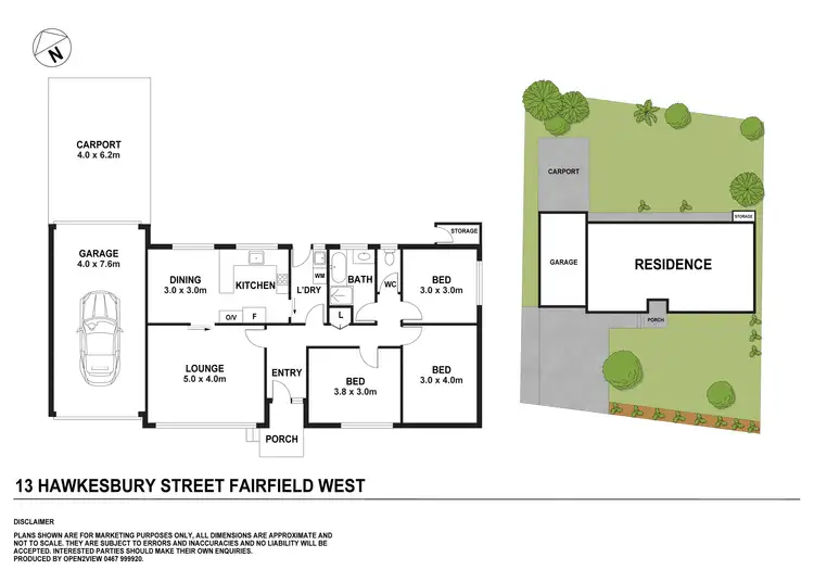 Floorplan of Homely house listing, 13 Hawkesbury Street, Fairfield West NSW 2165