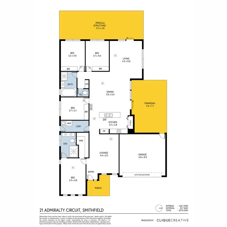 Floorplan of Homely house listing, 21 Admiralty Circuit, Smithfield SA 5114