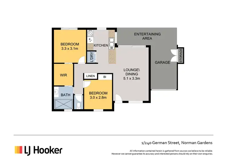 Floorplan of Homely unit listing, 1/240 German Street, Norman Gardens QLD 4701