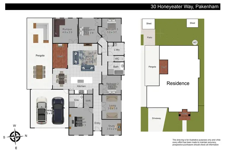Floorplan of Homely house listing, 30 Honeyeater Way, Pakenham VIC 3810