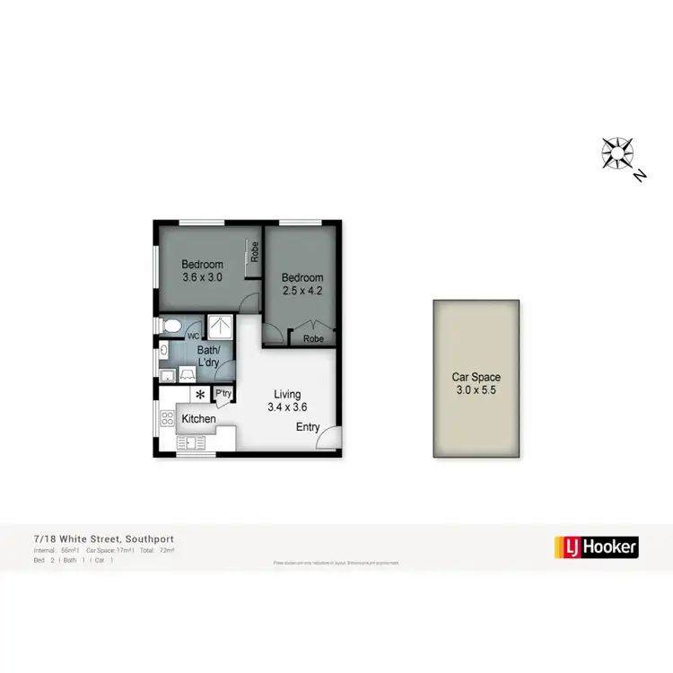 Floorplan of Homely unit listing, 7/18 White Street, Southport QLD 4215