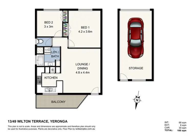 Floorplan of Homely unit listing, 13/49 Wilton Terrace, Yeronga QLD 4104