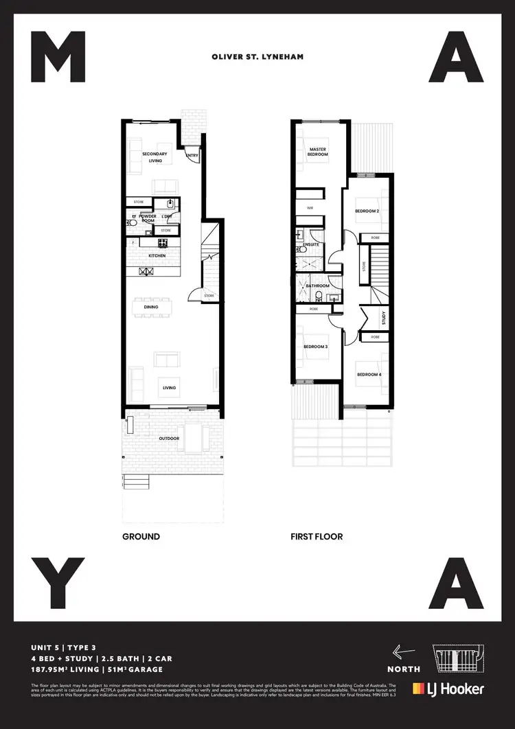 Floorplan of Homely townhouse listing, 6/9 Oliver Street, Lyneham ACT 2602