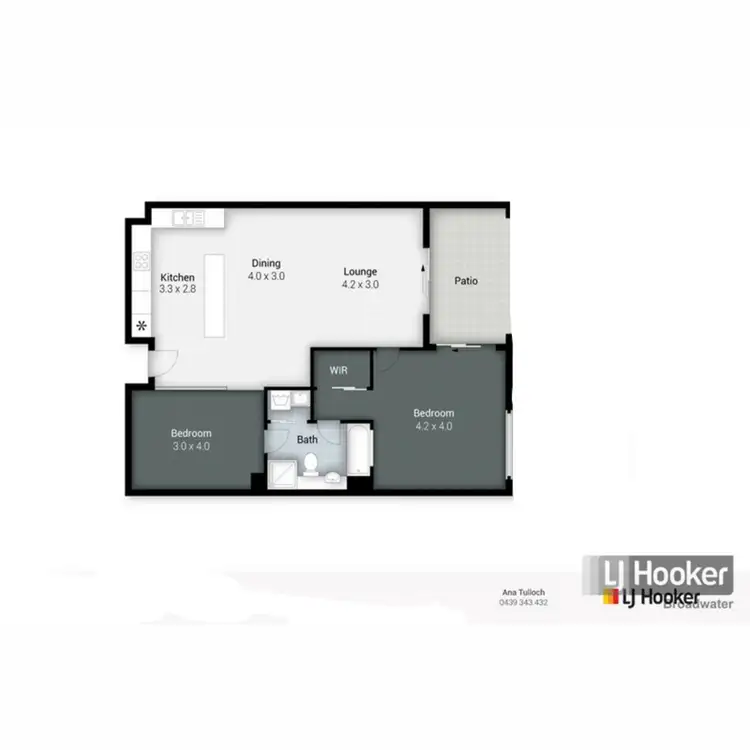 Floorplan of Homely unit listing, 410/360 Marine Parade, Labrador QLD 4215
