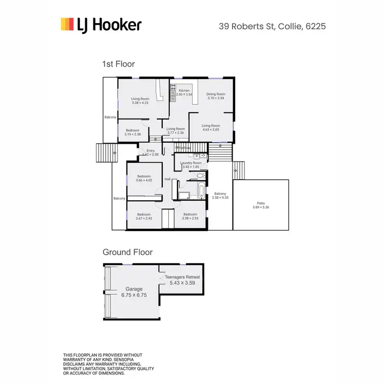 Floorplan of Homely house listing, 39 Roberts Street, Collie WA 6225