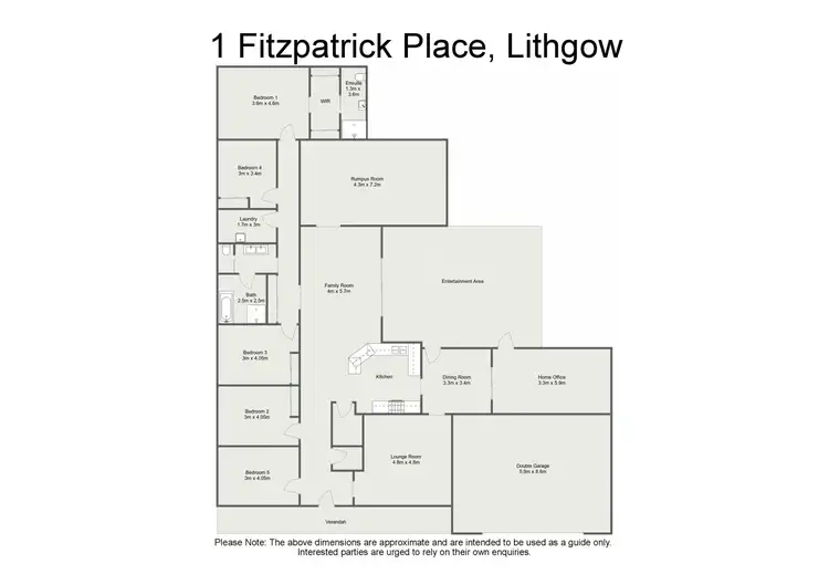 Floorplan of Homely house listing, 1 Fitzpatrick Place, Lithgow NSW 2790