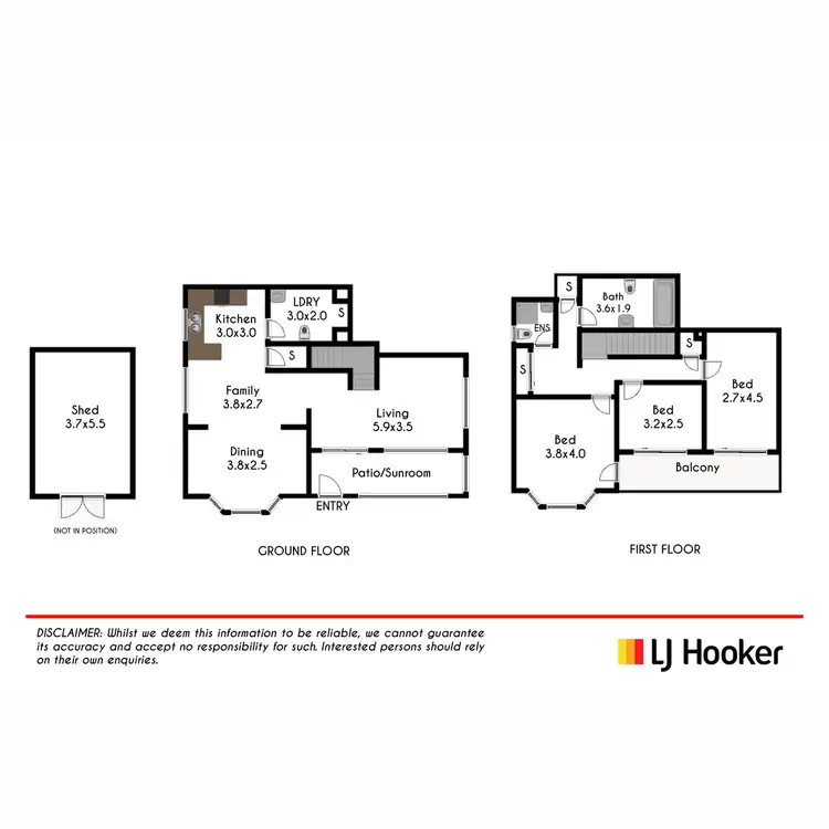 Floorplan of Homely semi-detached listing, 442 Blaxcell Street, Guildford NSW 2161