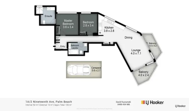 Floorplan of Homely unit listing, 1A/2 Nineteenth Avenue, Palm Beach QLD 4221