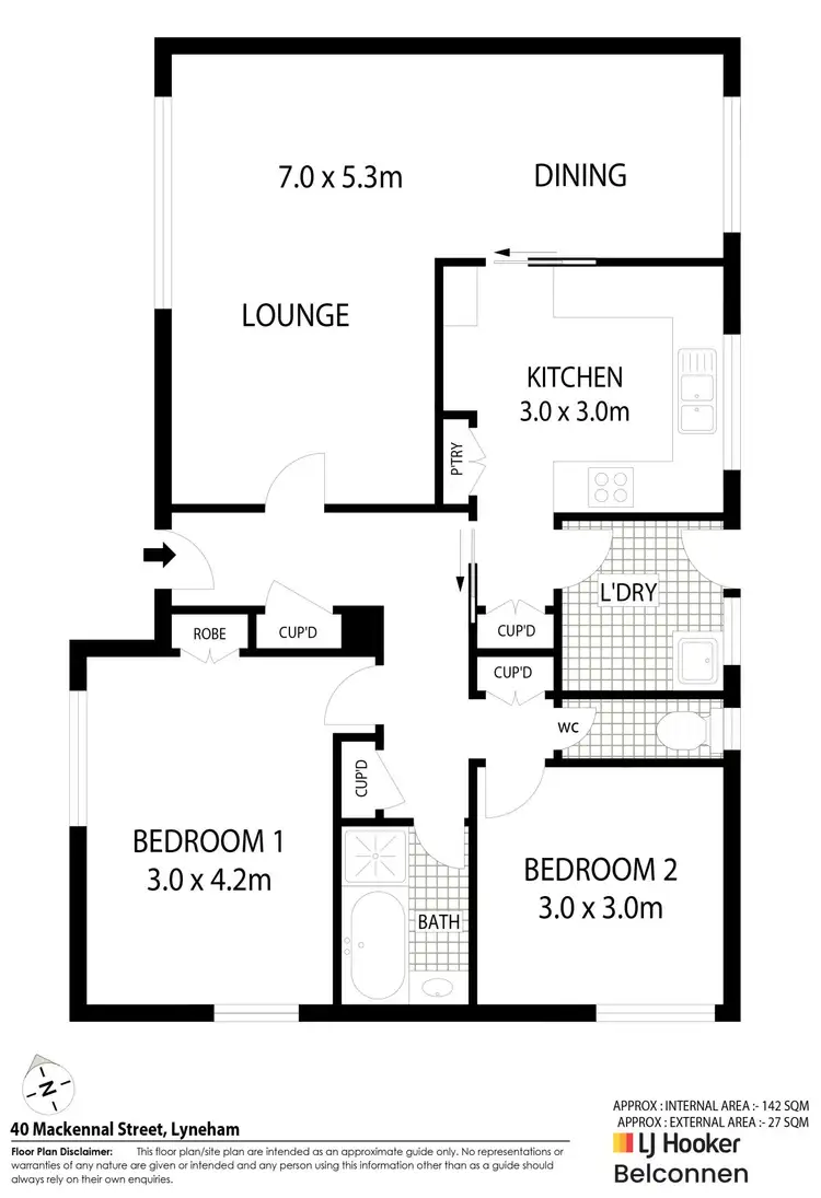 Floorplan of Homely house listing, 40 Mackennal Street, Lyneham ACT 2602