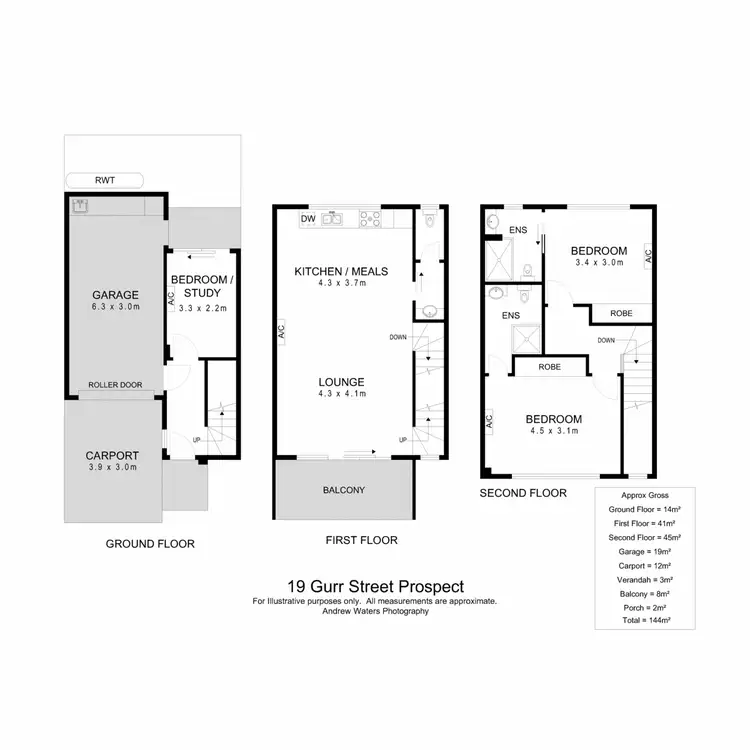 Floorplan of Homely house listing, 19 Gurr Street, Prospect SA 5082
