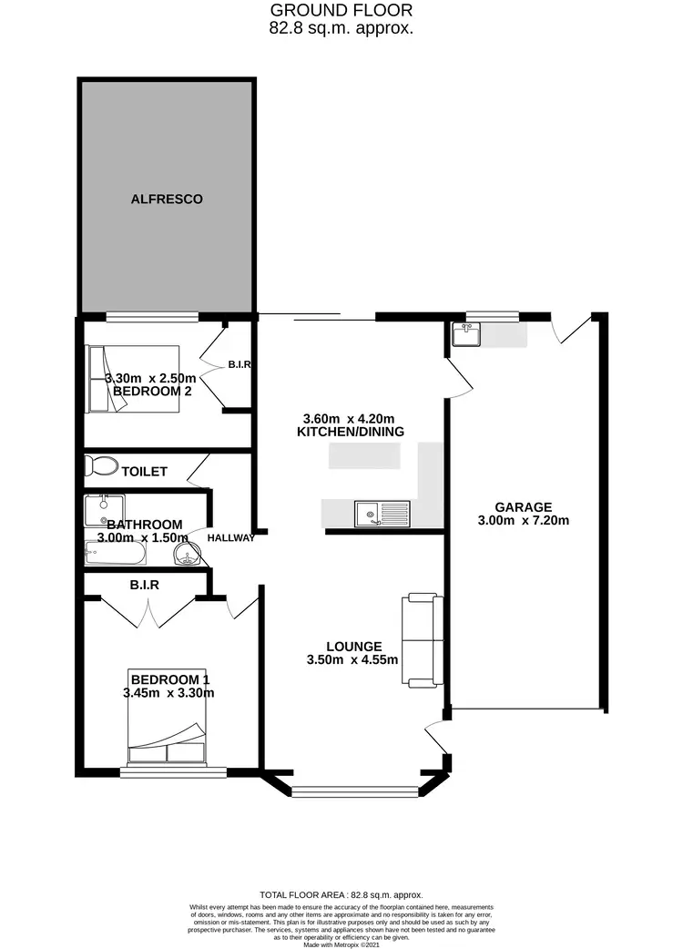 Floorplan of Homely unit listing, Unit 2/4a Nelson Street, Cessnock NSW 2325