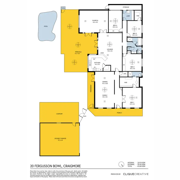 Floorplan of Homely house listing, 20 Fergusson Bowl, Craigmore SA 5114