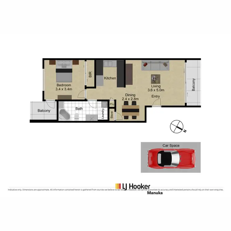 Floorplan of Homely apartment listing, 101/14 Boolee Street, Reid ACT 2612