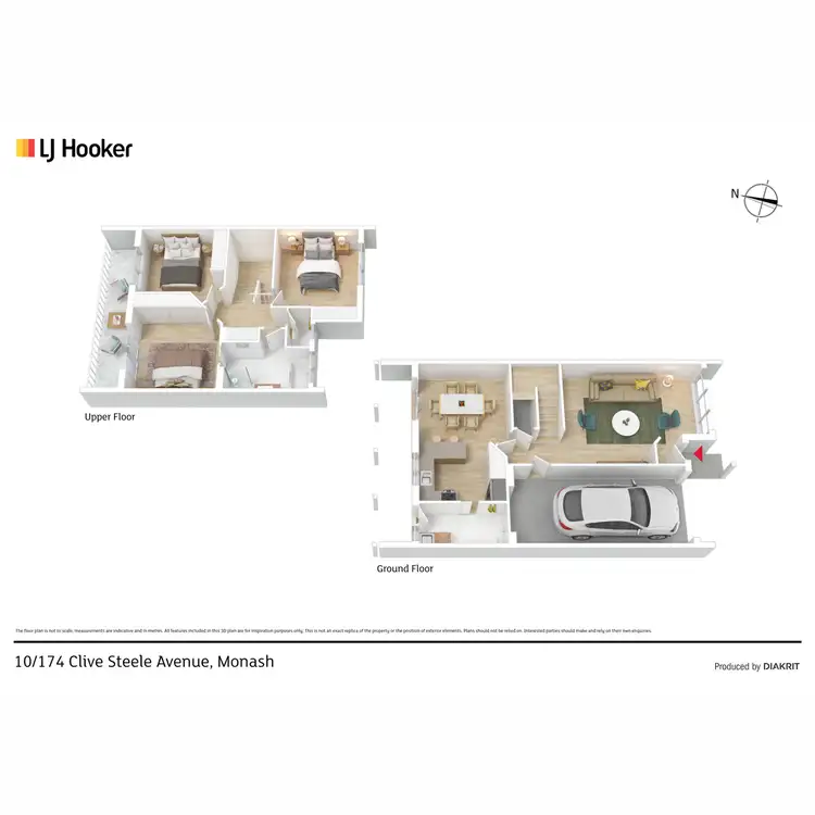 Floorplan of Homely townhouse listing, 10/174 Clive Steele Avenue, Monash ACT 2904