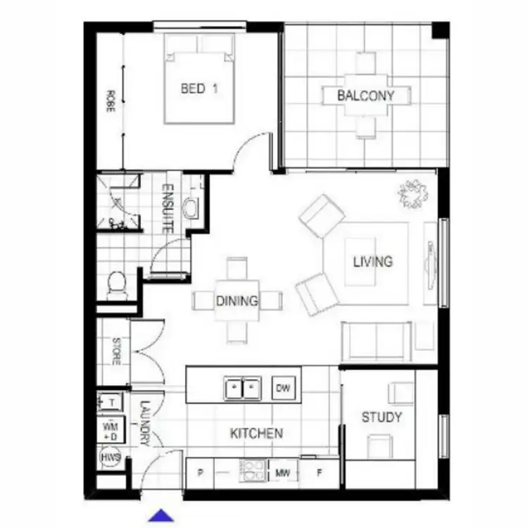 Floorplan of Homely apartment listing, 436/33 Lakefront Crescent, Varsity Lakes QLD 4227