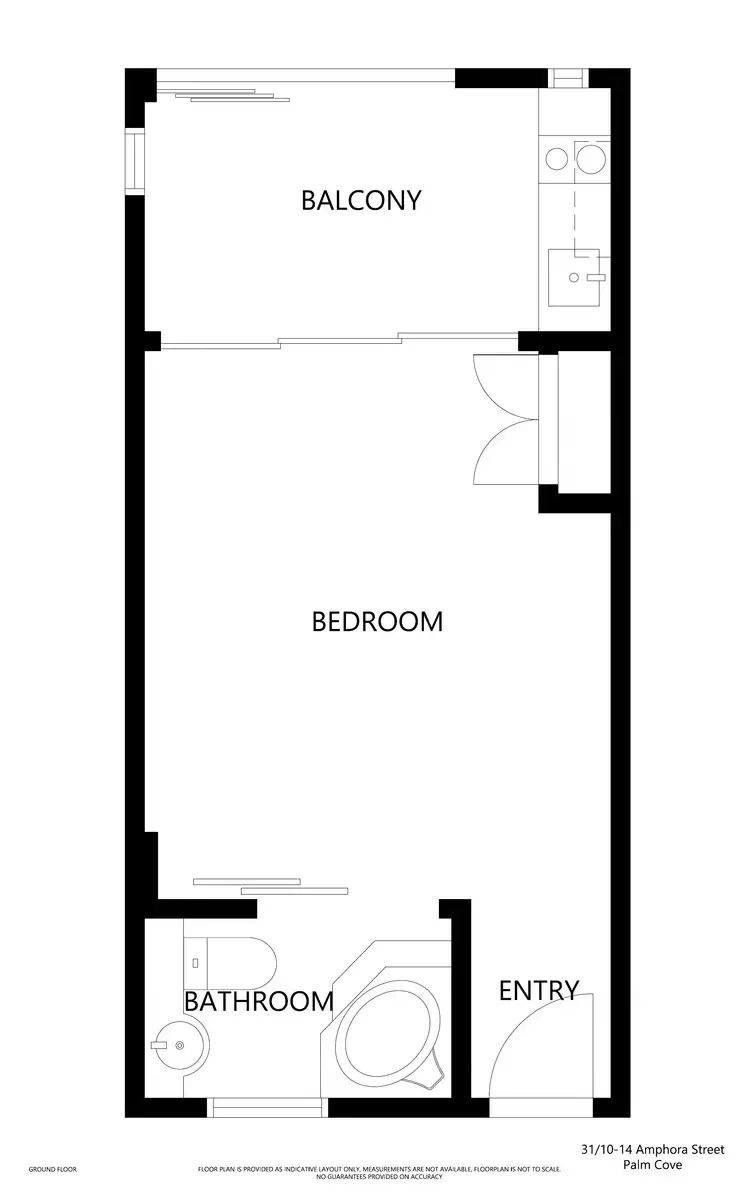 Floorplan of Homely studio listing, Unit 32/10-14 Amphora Street, Palm Cove QLD 4879