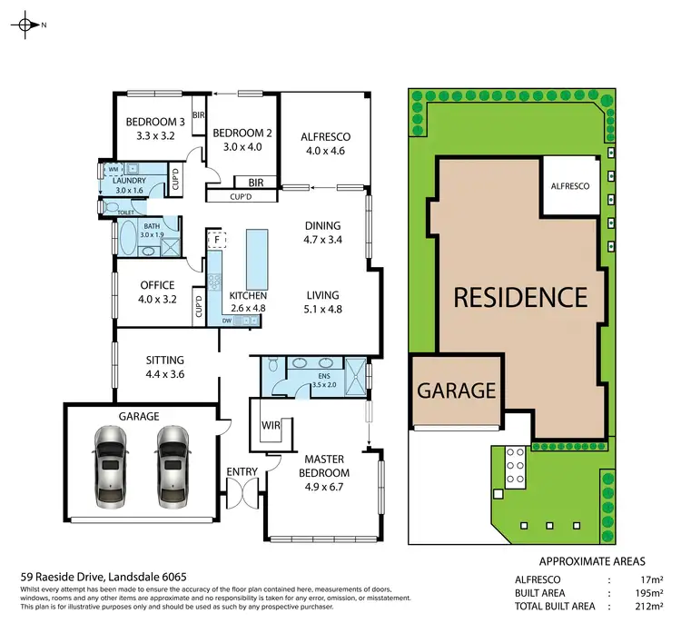 Floorplan of Homely house listing, 59 Raeside Drive, Landsdale WA 6065