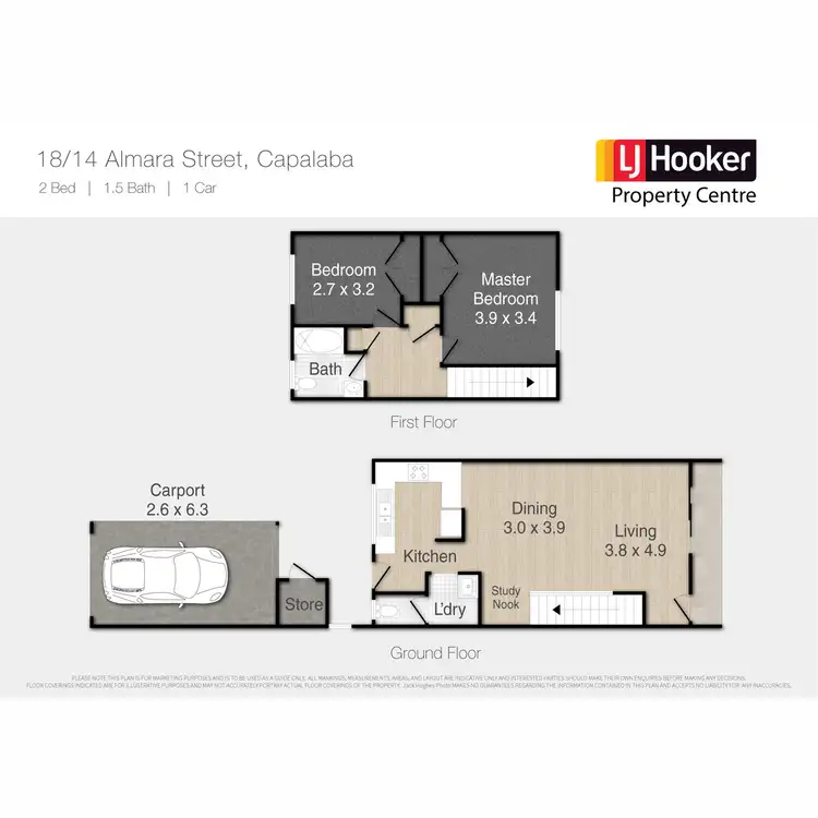 Floorplan of Homely townhouse listing, 18/14 Almara Street, Capalaba QLD 4157