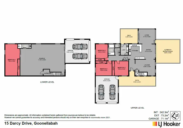Floorplan of Homely house listing, 15 Darcy Drive, Goonellabah NSW 2480
