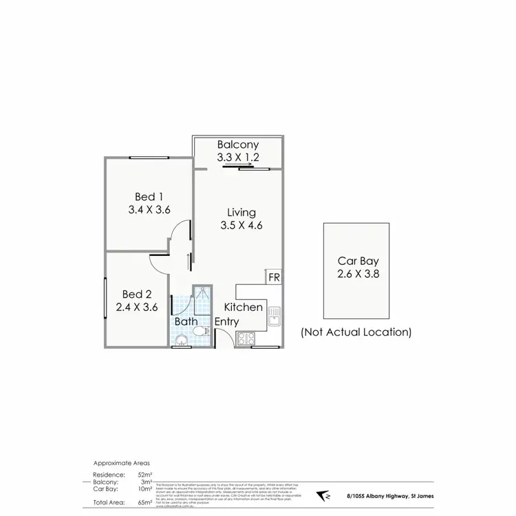 Floorplan of Homely apartment listing, 8/1055 Albany Highway, St James WA 6102
