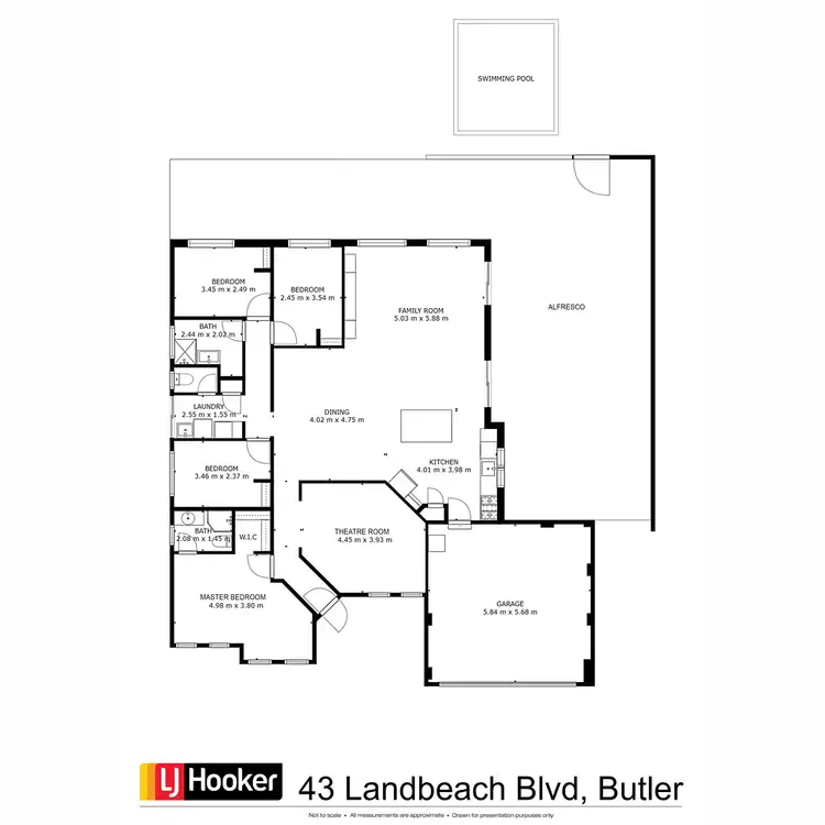Floorplan of Homely house listing, 43 Landbeach Boulevard, Butler WA 6036