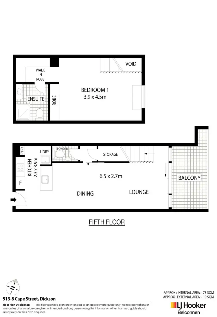 Floorplan of Homely apartment listing, 513/8 Cape Street, Dickson ACT 2602