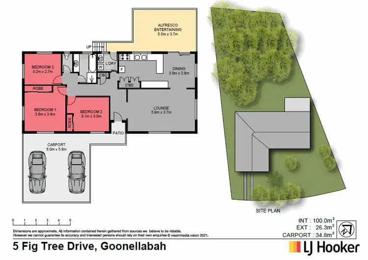 Floorplan of Homely house listing, 5 Fig Tree Drive, Goonellabah NSW 2480