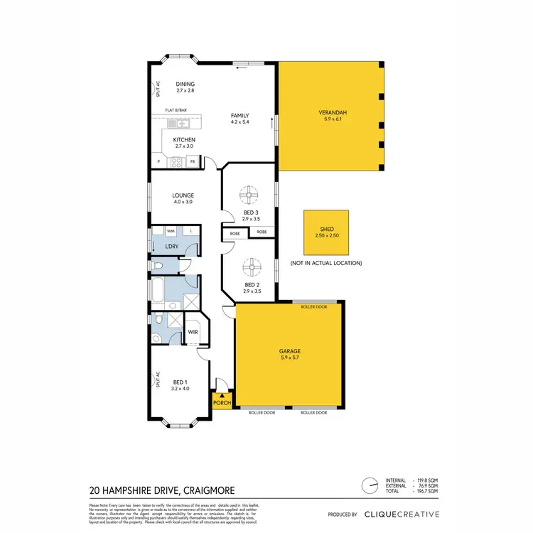 Floorplan of Homely house listing, 20 Hampshire Drive, Craigmore SA 5114