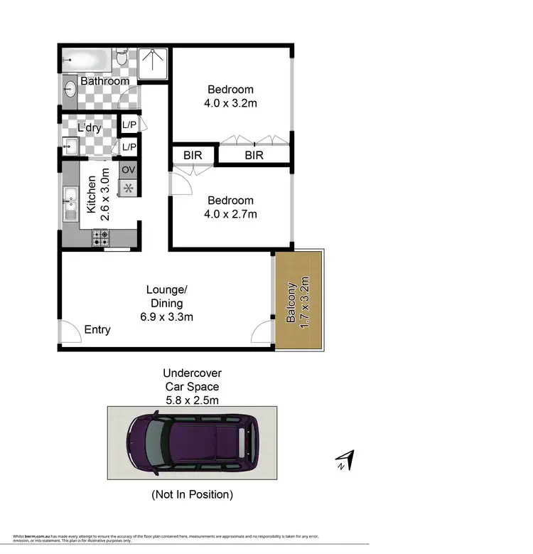 Floorplan of Homely unit listing, 15/53-59 Helen Street, Lane Cove NSW 2066