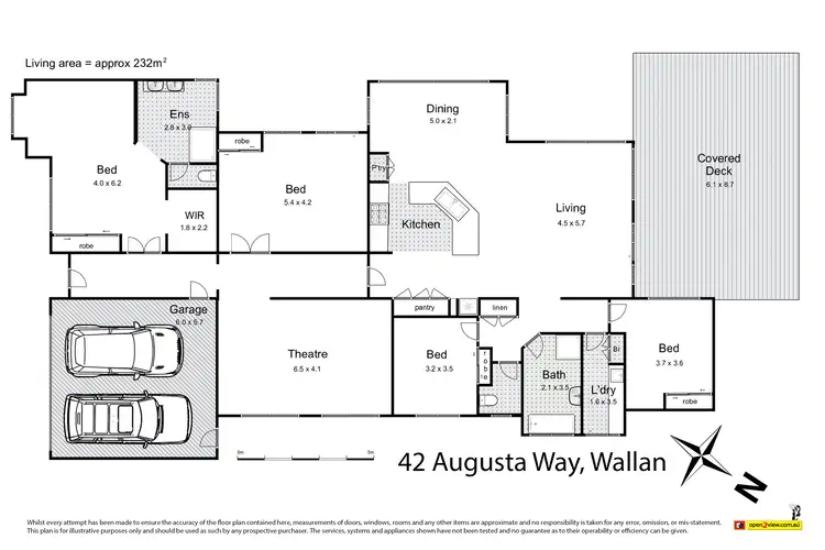 Floorplan of Homely house listing, 42 Augusta Way, Hidden Valley VIC 3756