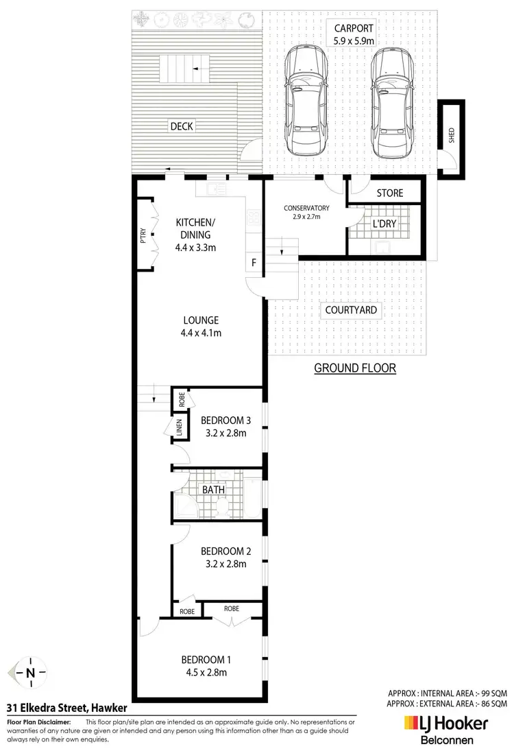 Floorplan of Homely house listing, 31 Elkedra Close, Hawker ACT 2614